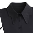 thumbnail image 2 of Black Half Shirt Blouse Top Collar, Soft Decorative Mock Neck Stylish Detachable, 2 of 7