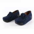 thumbnail image 1 of Mode Été Couleur Unie Femmes Chaussures en Cuir Souple Chaussures Confortables, 1 of 3