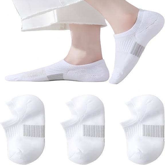 TELOLY Thick No Show Socks for Women Athletic Ankle Socks Cushioned Running Low Cut Non Slip Footies 3/6 Pairs