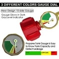 thumbnail image 2 of Upgraded 5FT Propane 2 Way Splitter Adapter Hose Stainless Braided Propane Y Splitter Hose 1 lb to 20 lb Converter with Shut Off Valve with Gauge Propane Hose Adapter 1lb Appliance to QCC1 5-40lb Tank, 2 of 5
