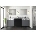 thumbnail image 2 of Lexora Home Zilara 84" Double Marble Top Bathroom Vanity with Black Faucet, 2 of 15