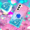 thumbnail image 6 of Glitter Case for Samsung Galaxy S23 Plus (Not S23, Bling Sparkle Colorful Gradient Quicksand Waterfall Soft TPU Liquid Case Cover with Ring Stand for Samsung Galaxy S23+Plus LSJB-Pink Green, 6 of 14