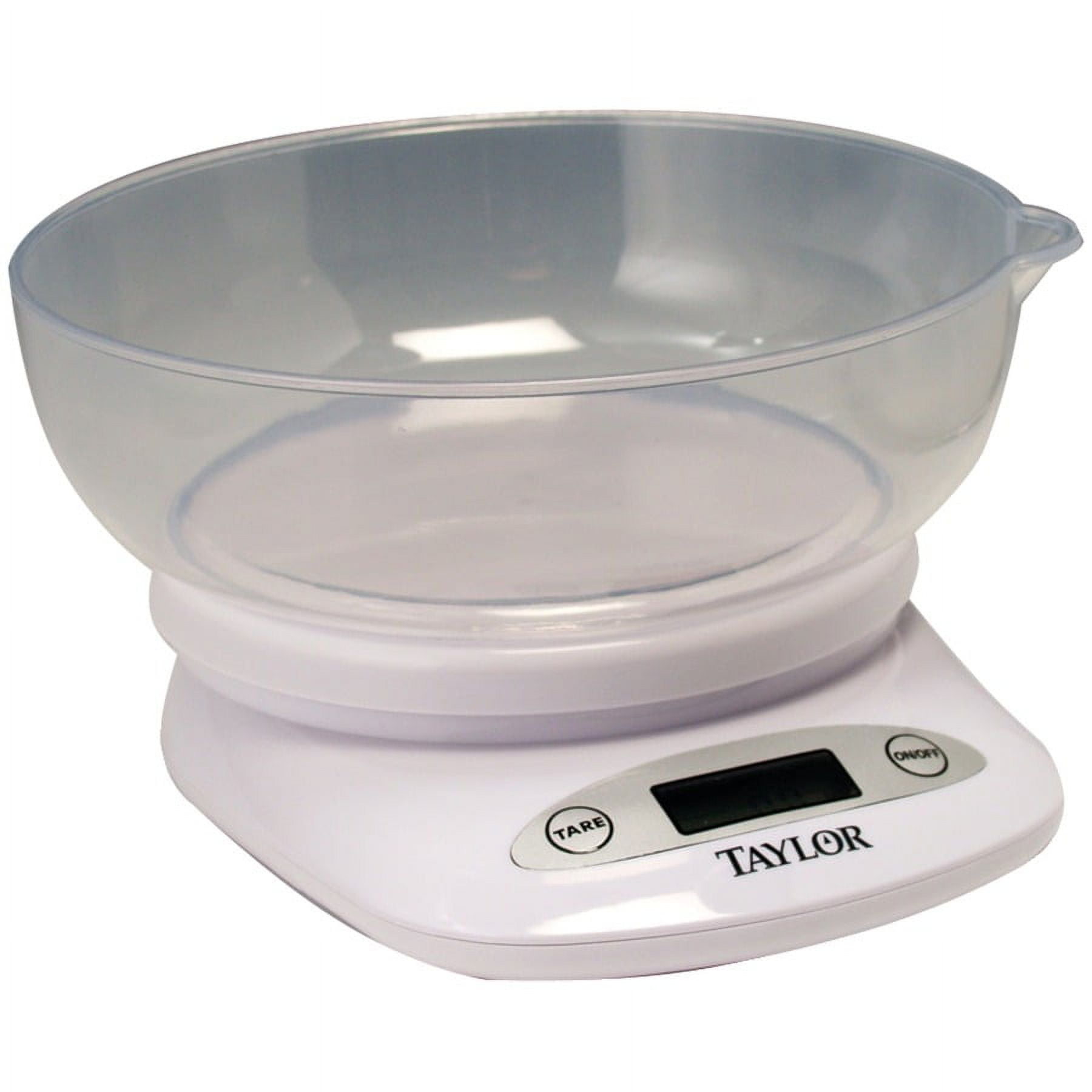 Food scale with clearance bowl