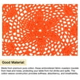 thumbnail image 4 of Uxcell Crochet Doilies Handmade Crochet Cotton Coaster Round Lace Placemats with Floral Patterns Orange 8pcs, 4 of 5