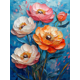 thumbnail image 1 of Qisvanset Framed Canvas Wall Art 12x16 Inch Vibrant Color Peony Elegant Botanical Wall Art, 1 of 5