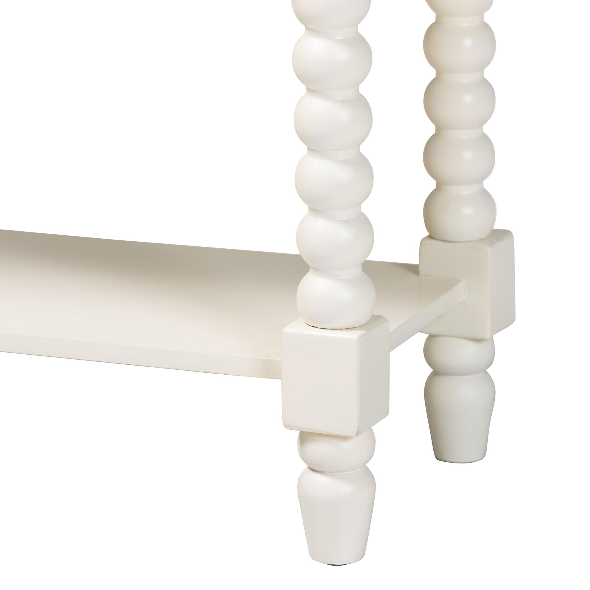 Baxton Studio Bayard Mid-Century Bench, White