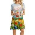 thumbnail image 2 of Vestido de verano para mujer, vestido informal con manga larga, vestido largo Fridja  qw1900, 2 of 6