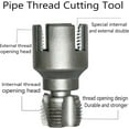 thumbnail image 3 of Integrated Internal & External Pipe Threading Tool, Pipe Thread Cutting Tool, Electric Drill Compatible Pvc Pipes Threader Kit, Garden Hose Thread Die, 1/2", 3/4" (B), 3 of 10