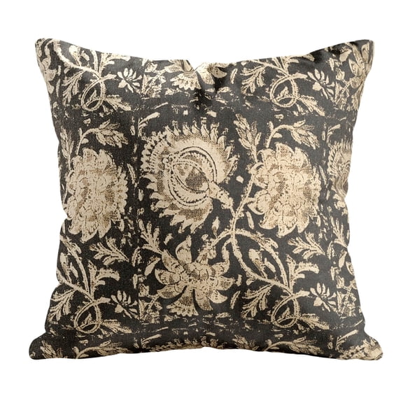 zhonghuaying Vintage Floral Print Throw Pillow Covers 17.7x17.7in Set of 1 Neutral Modern Farmhouse Pillowcases Accent Decorative Cushion Covers Boho Home Decor for Couch Sofa Chair Bed Living Room