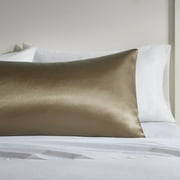 Mainstays Woven Satin Solid Standard Pillowcase Cover, 20"x32", Taupe, 1 Each