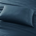 thumbnail image 3 of Madison Park 6-piece 800 Thread Count Cotton Blend Sateen Sheet Set, Queen - Teal, Resistant to fading, shrinking and wrinkles, 3 of 7
