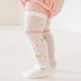 thumbnail image 6 of WUXIAN Girls Cute Socks 3 Pairs Fun Cool Patterned Athletic Crew Socks Novelty Casual Dress Sock Knee-High Socks,Pink,2-3 Years, 6 of 8
