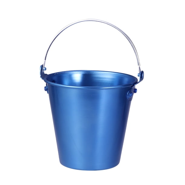 EeaseMX Cubitera de aleación de aluminio de 1,25 litros para bar, ideal para champán, vino, karaoke, con pinzas para hielo (azul)