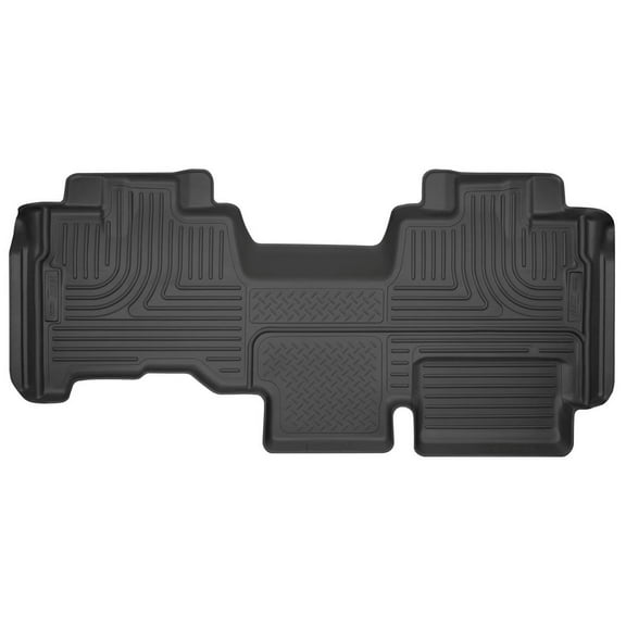 Husky Liners 19351 Weatherbeater Floor Mat Fits 2009-2014 Ford F-150 SuperCab w/w/o Manual Transfer Case 2nd Row Liner 1pc Black
