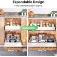 thumbnail image 5 of 2 Packs Pull out Cabinet Organizer, Expandable(12"-20") Heavy Duty Slide out Drawers Fixed with Adhesive Nano Film for Pots, Roll out Shelf Storage for Kitchen Base Cabinet Organization, 5 of 9