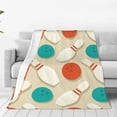 thumbnail image 1 of Fotbe Vintage Bowling Manta de Franela Acolchonada con Estampado, Súper Suave y Esponjosa, Extra Grande para Sofá, Cama, Uso Todo el Año-50"x40", 1 of 7