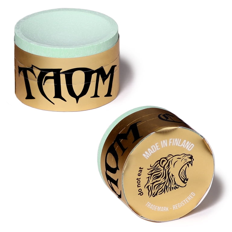 Taom Soft Premium Pool Chalk Green - Includes Pocket Chalk Holder For Billiards