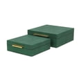 thumbnail image 6 of Lusan Square Decorative Box Set - Green Faux Shagreen, 6 of 11
