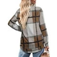 thumbnail image 4 of Womens Long Sleeve Plaid Shirts Fall Fashion Tunic Tops Outfits Dressy Casual Loose Blouses, 4 of 5