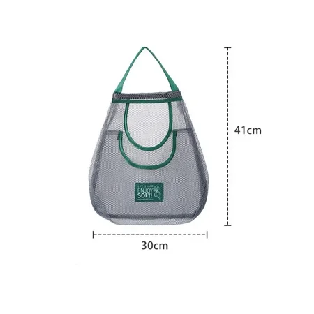 1PC Portable Hanging Mesh Storage Bag Multi-purpose Breathable Kitchen Fruit and Vegetable Hanging Bags
