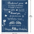 thumbnail image 3 of 50th Birthday Gifts for Men Throw Blanket 60"x50" 50th Birthday Decorations Happy 50th Birthday Gifts for Women 1972 Birthday Gifts for Dad 50 Year Old Gifts for Fathers Day, 3 of 6