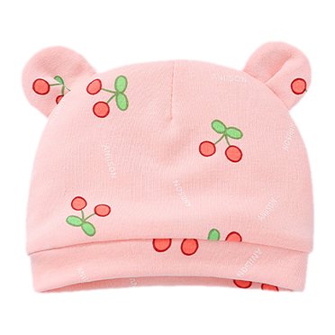 Newborn Baby Hat Warm Cute Cherry Infant Hat Baby Cotton Beanie for Toddlers