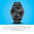 thumbnail image 4 of Garmin vívomove Trend, elegante reloj inteligente híbrido, batería de larga duración, manecillas dinámicas y pantalla táctil, negro, 4 of 5