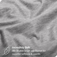 thumbnail image 2 of Bare Home Flannel Sheet Set - 100% Cotton - Deep Pocket - Twin, Heathered Light Gray, 3-Pieces, 2 of 7
