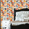 thumbnail image 2 of Minimalist Peel and Stick Wallpaper 23.6in x 9.8ft Abstract Mid Century Modern Geometric Warm Cool Tones Contact Paper Vinyl Self-Adhesive Removable Wall Paper for Bedroom Kitchen Renter Friendly, 2 of 8