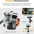 thumbnail image 5 of K&F CONCEPT Video Fluid Head Tripod Head Max Load 11lb/5kg,Silky-Smooth, Stable Tripod Fluid Head for pan and tilt,Arca Swiss-Compatible, FH-03, 5 of 8