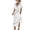 White, variant on Oksale Elegant Dresses for Women Wedding Guest Asymmetrical Ruffle Hem V Neck Wrap Dress Cozy Batwing Sleeve Midi Vacation Summer Dresses for Holiday White M