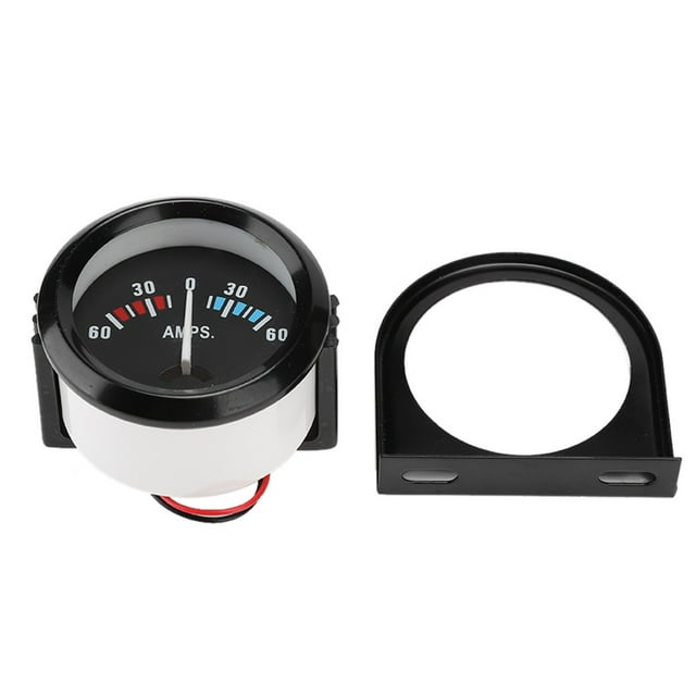 Amperímetro de coche Indicador de cVoltímetro del amperímetro, amperímetro del vehículo 60-0-60A, modificación del indicador del vehículo para los accesorios del coche del coche