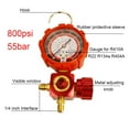 thumbnail image 3 of Air Condition Gauge For R410A R22 R134a R404A Refrigerants Manifold Gauge Manometer Valve 800psi/500psi With Visual Mirror, 3 of 7