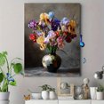 thumbnail image 4 of Iris Flower Still Life Canvas Print Wall Art for Living Room Bedroom Dining Room Hallway Decor, 4 of 8