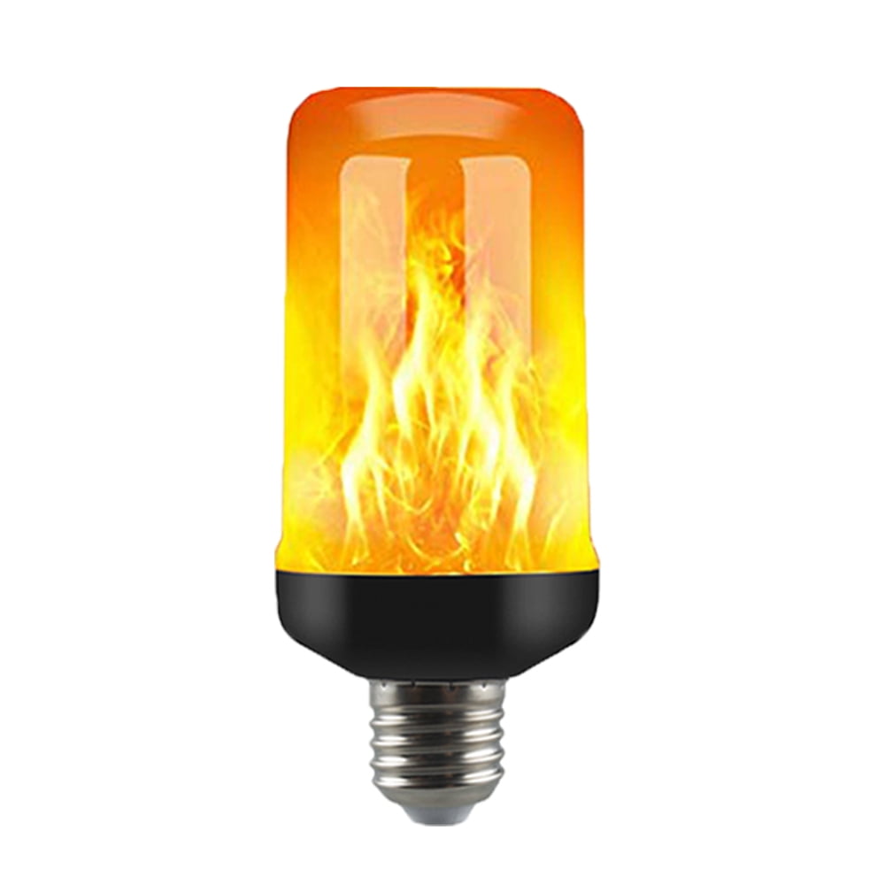 4 Modes LED Nature Fire Light Bulb Flame Effect Simulated E27 3W Decoration Lamp 