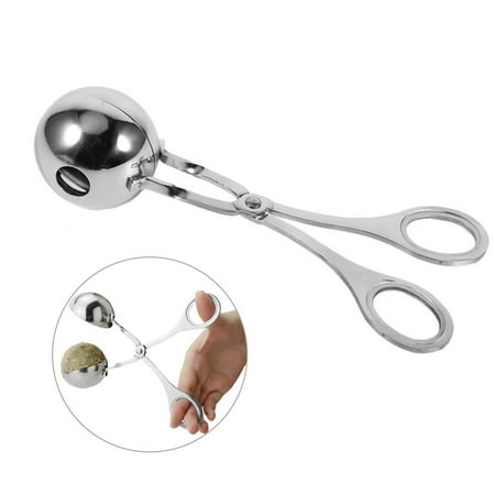 Tbest Kitchen Craft  Stainless Steel Meat Baller Cookie Dough Meatball Scoop Melon Ball Maker Large, Meat Melon Baller, Stainless Steel Mini (Best Way To Freeze Cookie Dough)