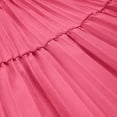 thumbnail image 5 of Girl's Ruffle Tiered Maxi Skirts Drawstring Elastic High Waisted Long Skirt Beach Vacation Outfits 4-15 Years (14-15 Years, Hot Pink), 5 of 8