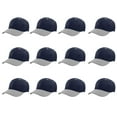 thumbnail image 1 of Gelante Adult Plain Baseball Hat Cap Adjustable Back Strap 12 Pack-Navy/Gray, 1 of 5
