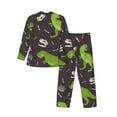 thumbnail image 2 of Kll Dinosaur Skeleton (2) Sleepwear Mens Flannel Pajamas,Long Cotton Pj Set, 2 of 9