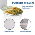 thumbnail image 6 of ZIATUBLE Hummingbird Toilet Lid Seat Cover Sunflower Toilet Lid Cover Round Toilet Protector Cover Soft Stretchable Toilet Lid Covers Full Coverage Design Toilet Seat Covers, 6 of 6