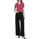 thumbnail image 2 of Suéteres de punto cortos de manga corta con cuello en V para mujeres Inspire Chic, color fucsia, talla S, 2 of 5