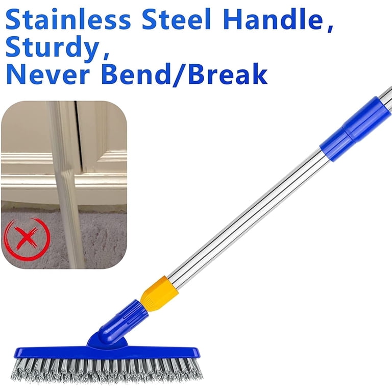 ITTAHO 2-Pack Grout Brush with Telescopic Stainless Steel Pole photo 5