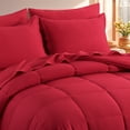 thumbnail image 6 of Aisbo King Size Comforter Set 7 Piece, Red Bed in a Bag King, Soft Bedding Set with Fluffy Down Alternative Seersucker Comforter, Sheets, Pillowcases & Shams., 6 of 10