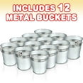 thumbnail image 2 of Artcreativity Mini Galvanized Metal Buckets with Handles, Set of 12 2.5″ Metallic Pails, Adult, Rustic Wedding, Party, Centerpiece & Decor, 2 of 6