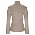 thumbnail image 5 of IROINNID Reduced Womens Sweater Turtleneck Pullover Sweater Solid Color Casual Short Length Long Sleeve Sweater Tops, 5 of 8