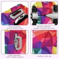 thumbnail image 3 of DODAMOUR Luggage Covers for Suitcase Tsa Approved, Travel Suitcase Cover Protector Fits 26-28 Inch Luggage, Washable Baggage Covers (L, Colorful Geometry), 3 of 6