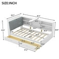 thumbnail image 2 of Harper & Bright Designs Twin Size Platform Bed with Storage Headboard and Shelves, Wooden Daybed Frame with Side Bookcase and 2 Drawers, White, 2 of 14