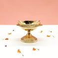 thumbnail image 2 of 4 Face Brass Diya for Pooja, Mandir, Diwali Festival Oil lamp Diya for Daily Pooja/Diwali Pooja Charmukhi Diya for Pooja (Size - 7cm) Pack of - 01, 2 of 4