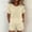 Beige, variant on Gamivast 2 Piece Summer Outfits for Women Casual Linen Textured Short Sleeve Top and Drawstring Shorts Set Loose Fit Matching Lounge Sweatsuits Vacation Streetwear Pajamas Navy XXXL