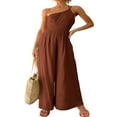 thumbnail image 1 of Combinaison Sans Manches à Épaules Dénudées pour Femmes Pantalon Large, 1 of 2
